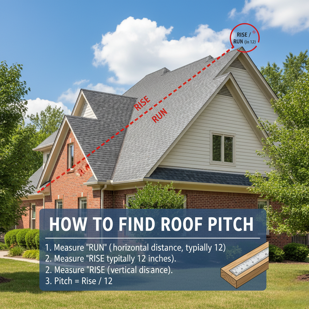 How to find pitch of roof