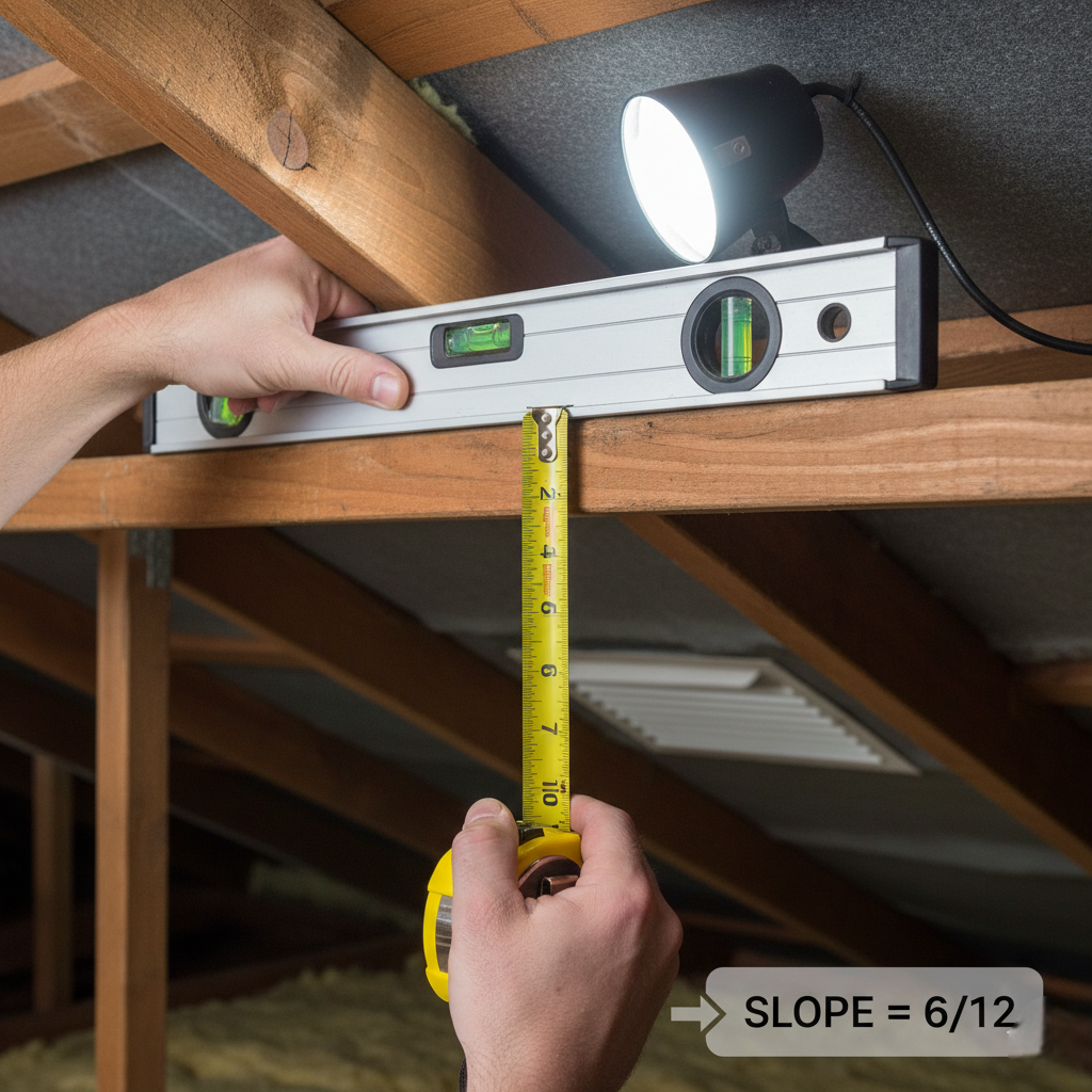 how to measure roof slope