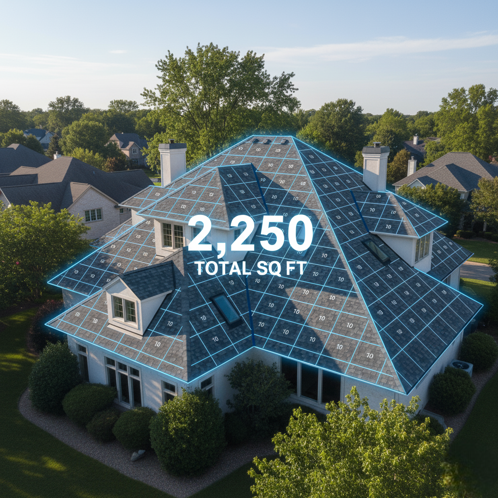 estimate roof square footage