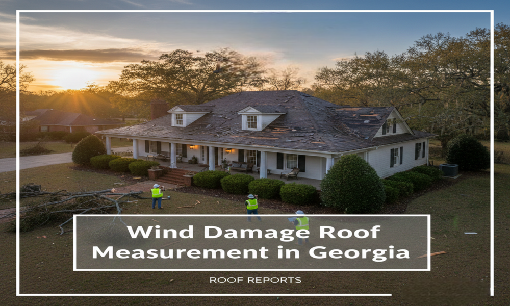 wind damage roof measurement in Georgia