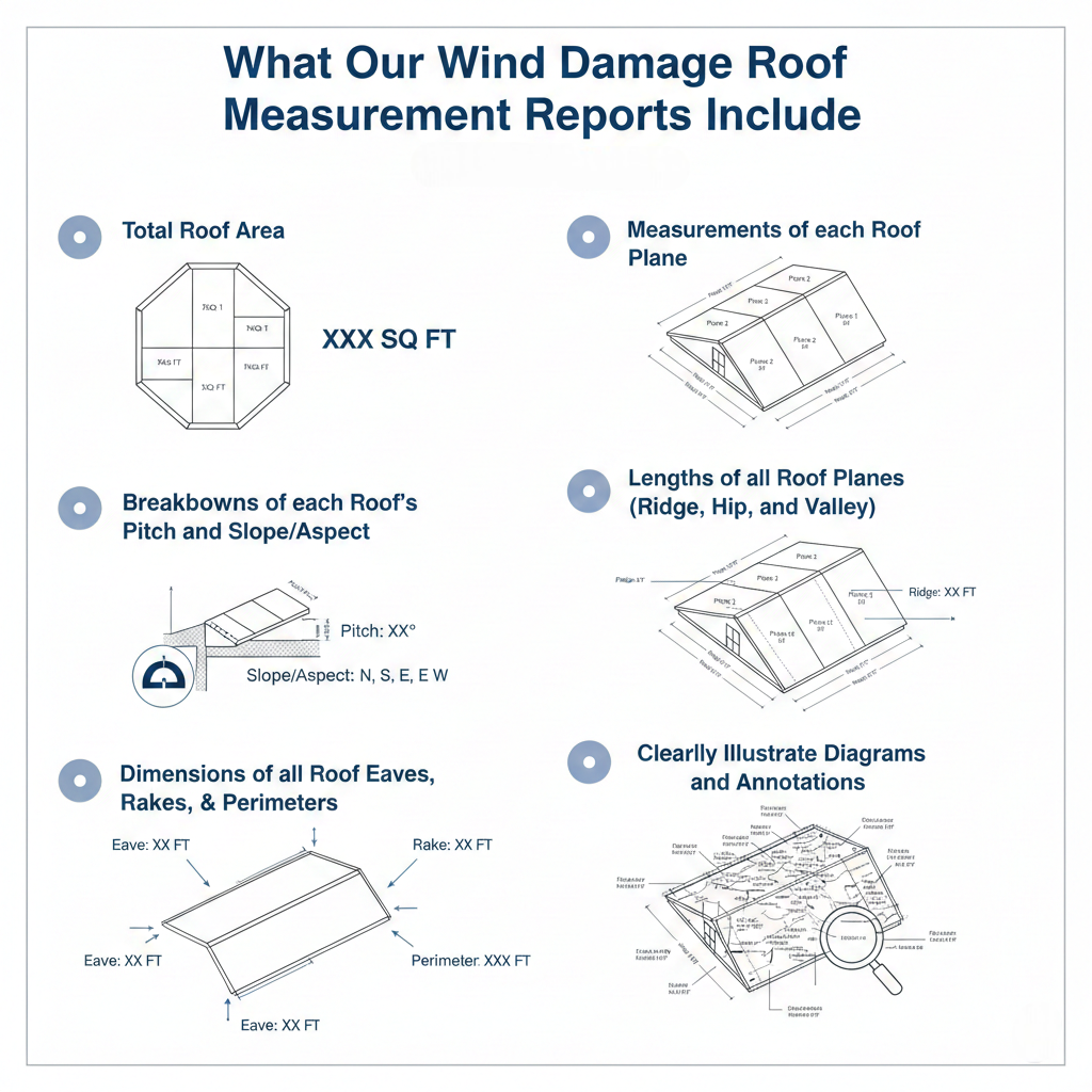 wind damage roof measurement in Georgia 